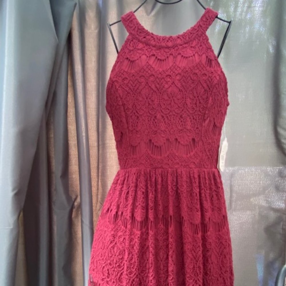 Altar'd State Burgundy Lace dress
